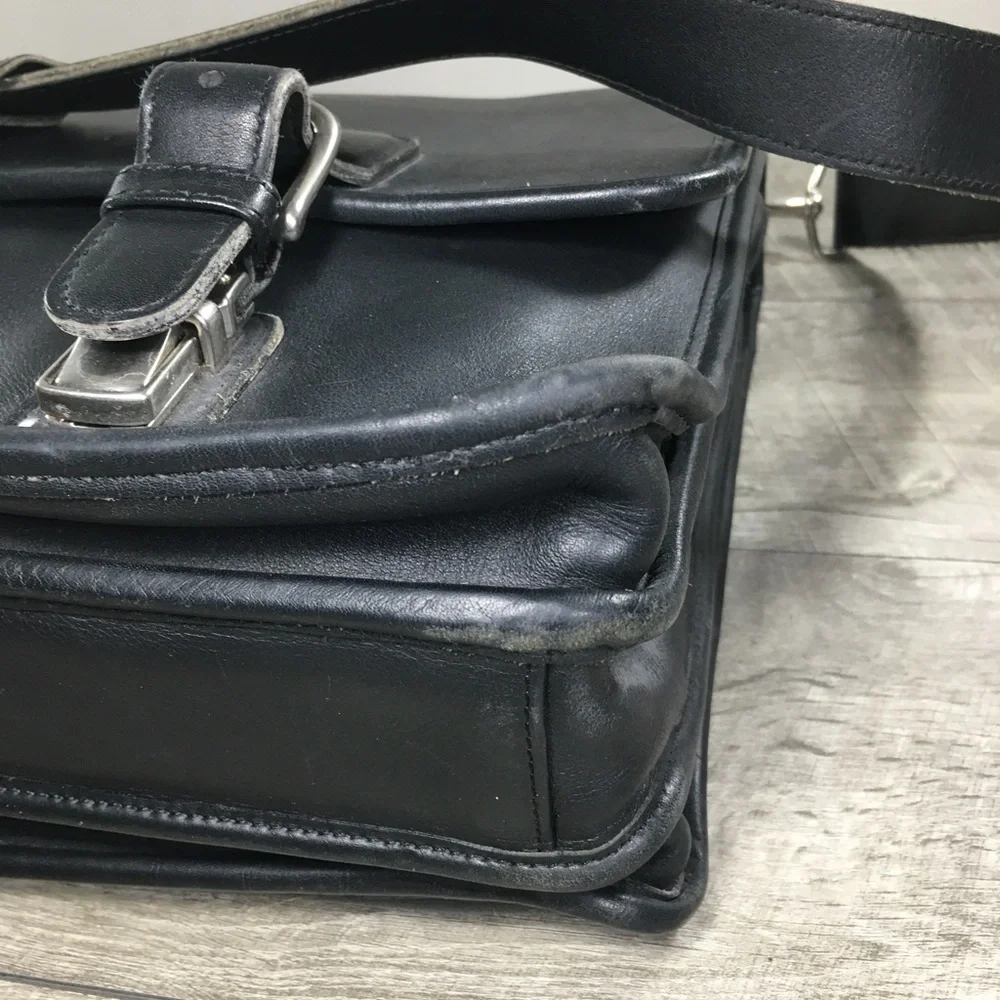 Coach 2Way Thompson Leather Executive Briefcase Laptop Computer Shoulder Bag
